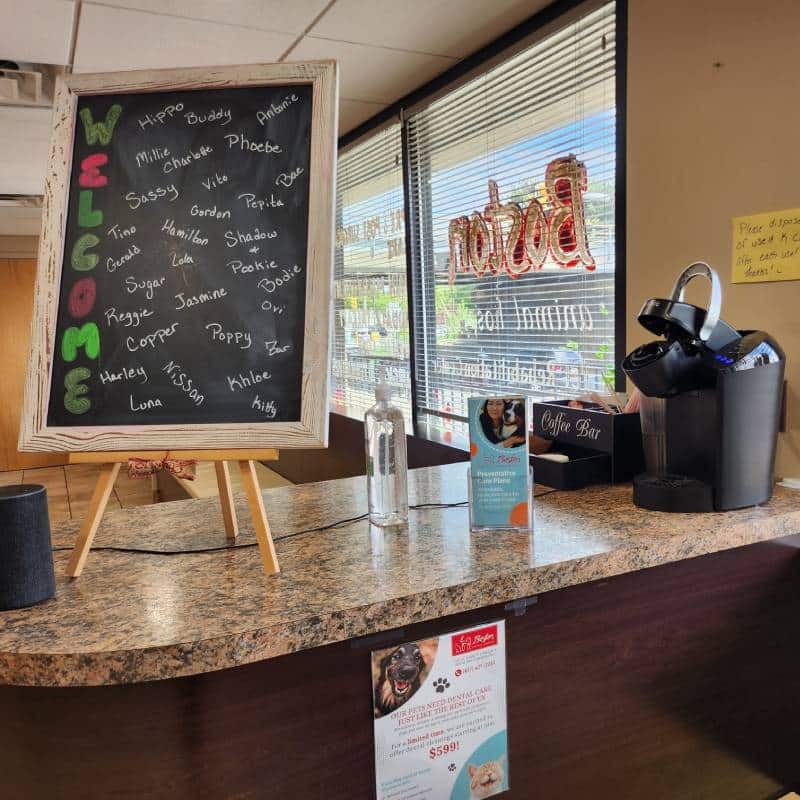 Reception area inside